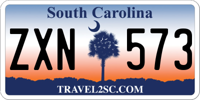 SC license plate ZXN573