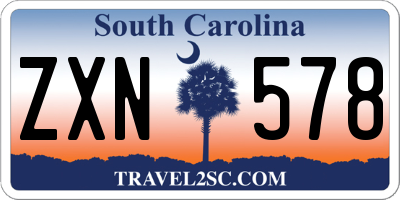 SC license plate ZXN578
