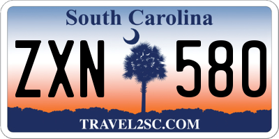 SC license plate ZXN580