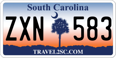 SC license plate ZXN583