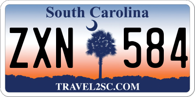SC license plate ZXN584