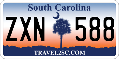 SC license plate ZXN588