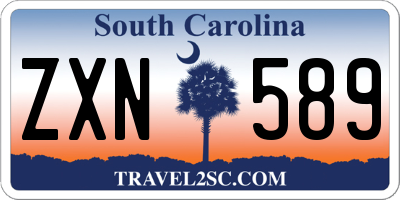 SC license plate ZXN589