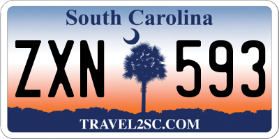 SC license plate ZXN593