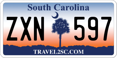 SC license plate ZXN597