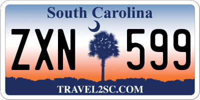 SC license plate ZXN599