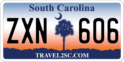 SC license plate ZXN606