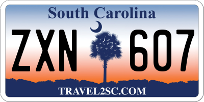 SC license plate ZXN607