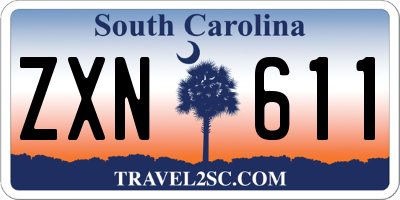 SC license plate ZXN611