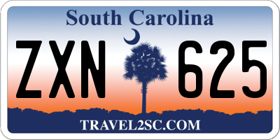 SC license plate ZXN625