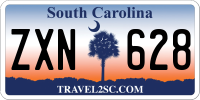 SC license plate ZXN628