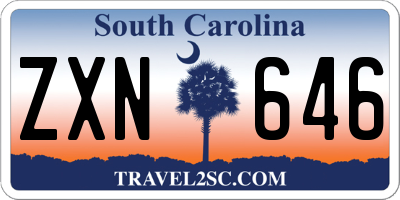 SC license plate ZXN646