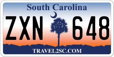SC license plate ZXN648