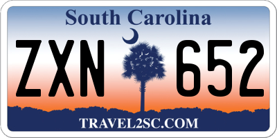 SC license plate ZXN652