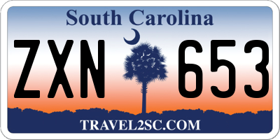 SC license plate ZXN653