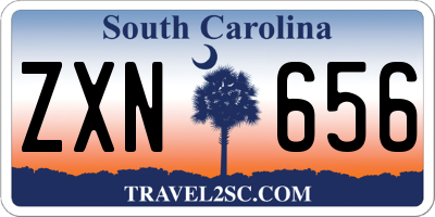 SC license plate ZXN656