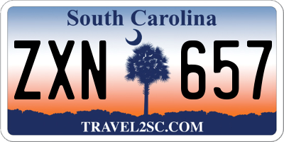 SC license plate ZXN657