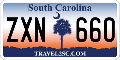 SC license plate ZXN660