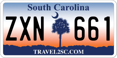 SC license plate ZXN661