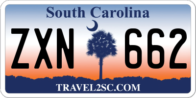 SC license plate ZXN662
