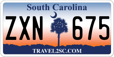 SC license plate ZXN675