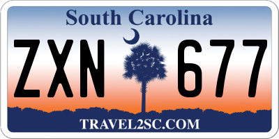 SC license plate ZXN677