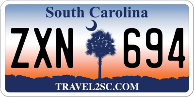 SC license plate ZXN694