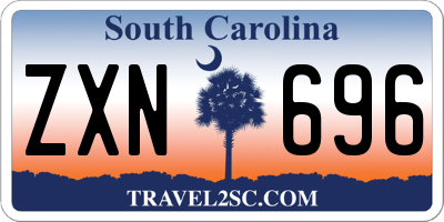 SC license plate ZXN696