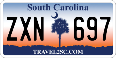 SC license plate ZXN697