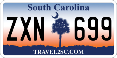 SC license plate ZXN699