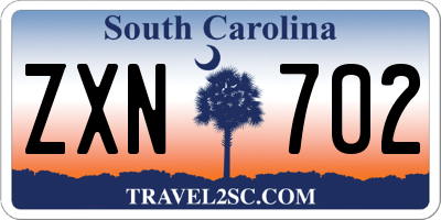 SC license plate ZXN702