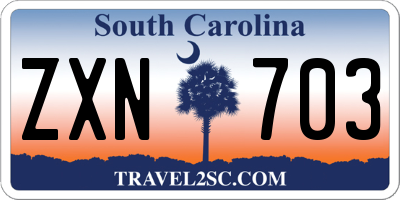 SC license plate ZXN703