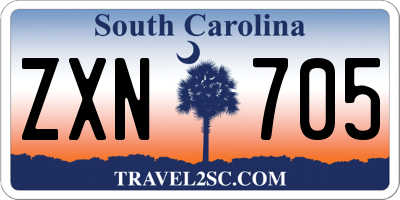 SC license plate ZXN705
