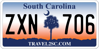 SC license plate ZXN706