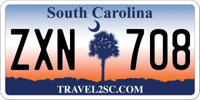 SC license plate ZXN708