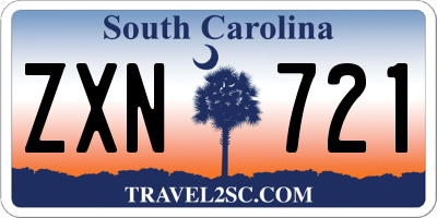SC license plate ZXN721