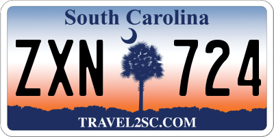 SC license plate ZXN724
