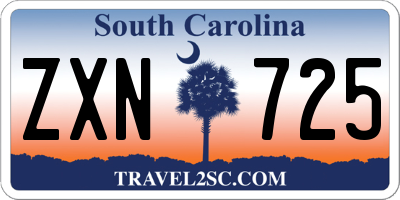 SC license plate ZXN725