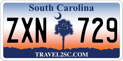 SC license plate ZXN729