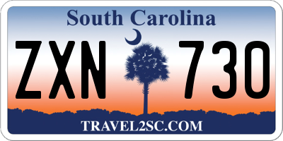 SC license plate ZXN730