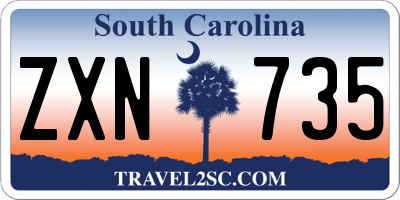 SC license plate ZXN735