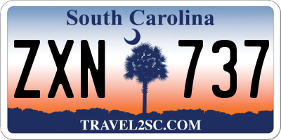 SC license plate ZXN737