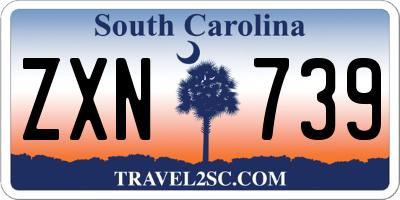 SC license plate ZXN739