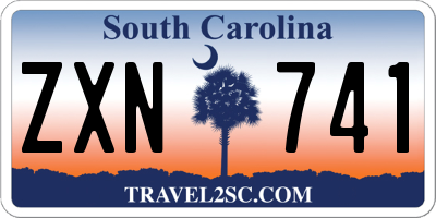 SC license plate ZXN741