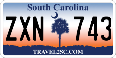 SC license plate ZXN743
