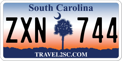 SC license plate ZXN744