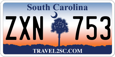 SC license plate ZXN753