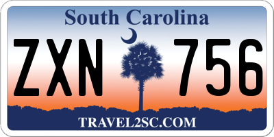 SC license plate ZXN756