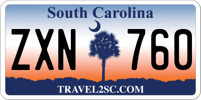 SC license plate ZXN760
