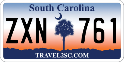 SC license plate ZXN761